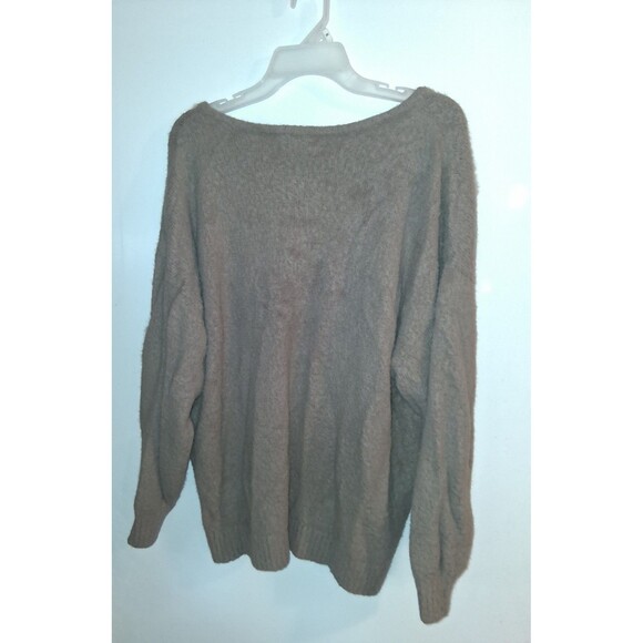 Old Navy Brown Long Sleeve V-neck Sweater Sz L - Picture 2 of 2